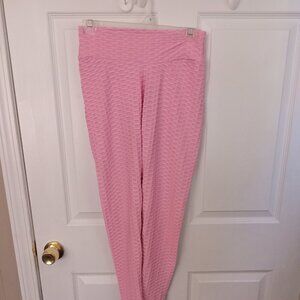 Ladies Pink Small Butt Forming Leggings